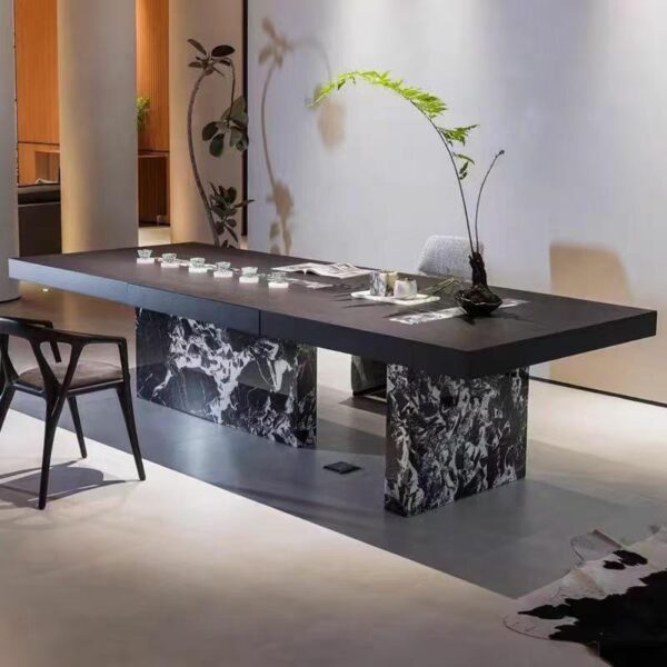 Elegant Sintered Stone Tea Tables – Modern & Practical - 图片 3